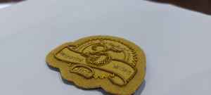 Badges Wok brodés à la main Emblèmes en polyester patchs avec fil d'aluminium pour étiquettes de vêtements techniques tissées - Product Image 5