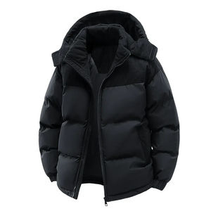 Mens <b>padded</b> down jacket thick warm hooded <b>waterproof</b> windproof insulated puffer <b>coat</b> outdoor fashion winter streetwear - Product Image 4
