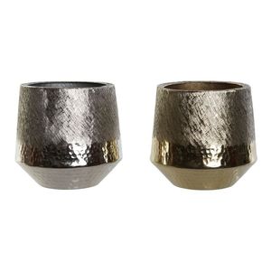 Vente en gros Accessoire de décoration intérieure moderne de luxe Vase de table décoratif doré avec dessus en verre laiton aluminium pour mariages noël - Product Image 2