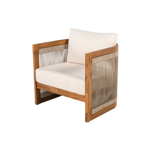 Conjunto de Sofás de Madera de Teca para Patio, 8 Piezas, con Mimbre de Cuerda, Muebles de Jardín para Villa, Resort o Patio Trasero - Product Image 5