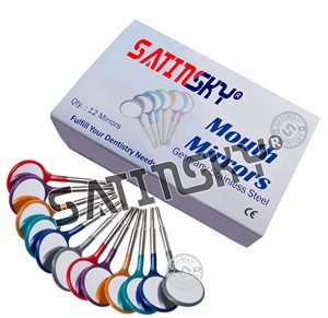 Miroir buccal dentaire # 5 outils dentaires uniques en acier à manche creux pour le nettoyage manuel des dents et le remplissage des cavités - Product Image 6