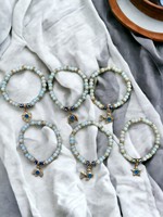 DAFNI BIG PAZAR Bracelet en pierres et cristaux perlés élastiques faits à la main, unisexe, cadeau pour la fête des mères, la Saint-Valentin, fabriqué à Istanbul, modèle