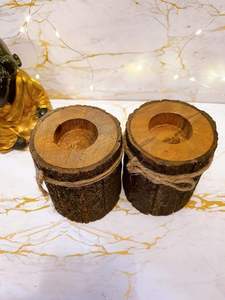 Porte-bougie en bois décoratif fait à la main pour les fêtes de Noël et de mariage Décoration de chambre économique - Product Image 6