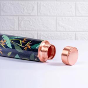 Juego de botellas de agua de cobre de 40 oz hechas a mano con la mejor tapa para regalos corporativos para agua potable - Product Image 4