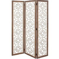 Nouvelle arrivée 3 panneaux avec fleur conçue diviseur de mur en bois chambre à coucher salon salle de jeux mur changeant diviseur d'écran pour la maison
