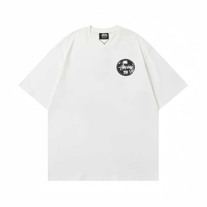 Nouveau T-shirt à manches courtes en jersey 100% coton de haute qualité pour homme, coupe ample, motif à carreaux, design vierge, logo personnalisé, respirant - Product Image 4
