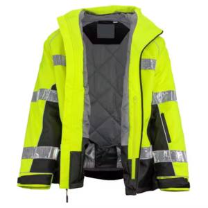 Chaqueta de Lluvia de Seguridad Reflectante para Hombre, Alta Visibilidad, para Exteriores, con Cuello Alto, Transpirable e Impermeable, para Primavera e Invierno - Product Image 3