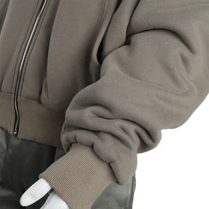 Sweat à capuche unisexe de qualité supérieure à prix réduit en coton polaire brodé épais et lourd avec capuche personnalisée pour hommes unisexe coupe ajustée - Product Image 6