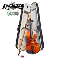 Violon acoustique professionnel 4/4 taille pleine, éclatant, en érable flammé, avec étui et archet, pour débutants