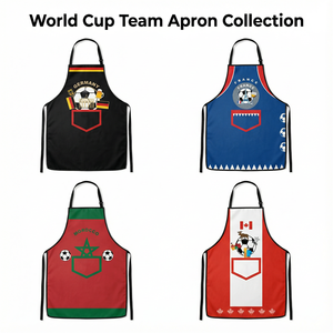 Delantal Impermeable Personalizado con Diseño de la Bandera de Marruecos para Fanáticos del Fútbol, Pedido al por Mayor, Delantal de Cocina, Suministro al por Mayor - Product Image 5