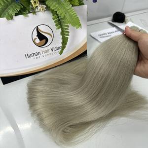 Auténtica extensión de cabello humano virgen vietnamita recto sedoso suave a granel con precio de color natural - Product Image 2