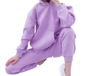 Ensemble de survêtement pour femmes en molleton, vente en gros, coton personnalisé, uni, décontracté, coupe régulière, une pièce, respirant, entraînement, jogging, tendance - Product Image 6