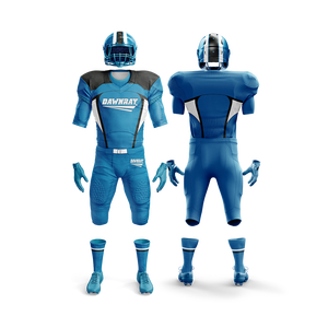 Ensemble d'uniformes de football américain professionnels personnalisés |   Tenue de football d'équipe avec maillot et pantalon |   Vêtements de sport en polyester respirant - Product Image 6