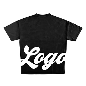 Ensemble décontracté pour homme en coton, t-shirt et short avec impression de logo, style col rond respirant pour l'été - Product Image 3