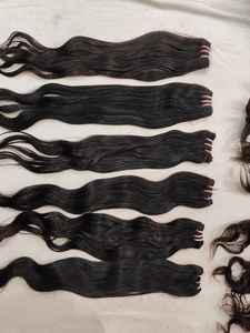 4 paquetes de extensiones de cabello Remy ondulado de 24 pulgadas 100% cabello crudo de templo indio natural sin procesar sin tratar cualquier tipo de productos químicos - Product Image 3
