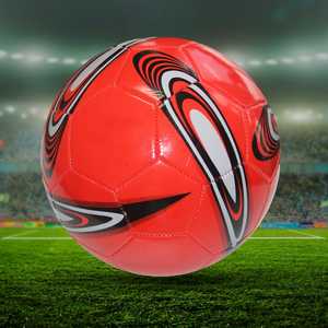 ลูกบอลสโมสรลูกฟุตบอลเย็บด้วยเครื่องสีแดง5ลูกสำหรับฝึกซ้อมกลางแจ้งเล่นกีฬาสำหรับเด็ก - Product Image 3