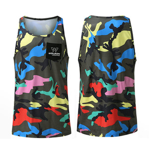 Nouveau été hommes Coton Gym musculation entraînement Fitness débardeur Sublimation débardeur pour hommes par Wolson industrie produit disponible - Product Image 4