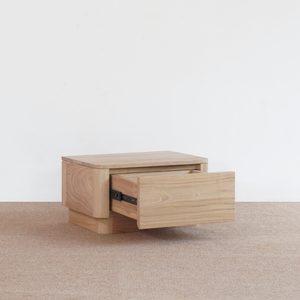 Mesa de Noche de Madera de Teca Maciza de Buena Calidad Finn, Acabado Natural, Muebles de Dormitorio de Madera de Estilo Moderno y Lujoso para el Hogar y Hoteles - Product Image 2