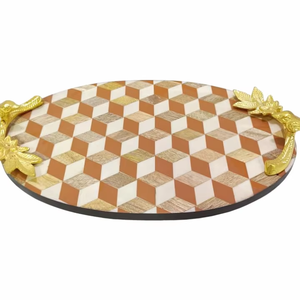 Assiette de service en bois pour artisanat fait à la main Plateau en bois irrégulier pour un usage domestique Plats et assiettes en forme spéciale - Product Image 2