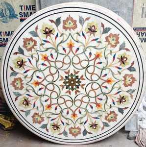 ชุดท็อปโต๊ะหินกึ่งมีค่าสำหรับรับประทานอาหารในบ้านสำนักงานห้องนั่งเล่นโรงแรมหรือวิลล่าแบบดั้งเดิม - Product Image 5