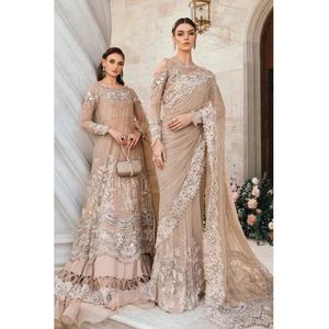 WS INTERNATIONAL NUEVO Modelo Famoso Venta caliente Vestido de Sari de seda formal Diseñador paquistaní e indio Sarree Sari para fiestas - Product Image 2