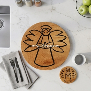 ที่รองแก้วไม้สักทรงกลมสำหรับตกแต่งโต๊ะกาแฟชาหรือเครื่องดื่ม - Product Image 5