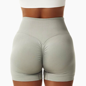 Pantalones cortos de yoga con logotipo personalizado para mujer, pantalones cortos de yoga push up para mujer, pantalones cortos de yoga con bolsillo para entrenamiento físico para mujer - Product Image 6