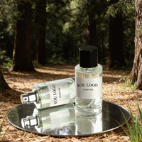 Parfum personnalisé au bois d'ambre frais avec emballage cadeau de luxe, marque privée, parfum longue durée pour homme