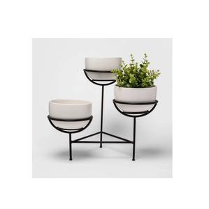 เครื่องปลูกต้นไม้โลหะแบบเส้นสวยงามเหนือกาลเวลางานฝีมือไร้ที่ติการตกแต่งภายในแบบคลาสสิกแบบร่วมสมัย - Product Image 1