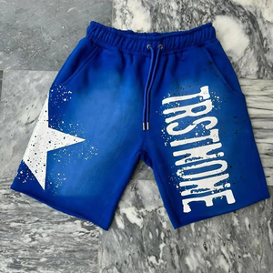 กางเกงขาสั้นกันเหงื่อสำหรับผู้ชายกางเกงขาสั้นพิมพ์ลายวินเทจสำหรับฤดูร้อน - Product Image 5