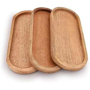 Rectangle Shape Handmade Wooden Try <b>Kitchen</b> <b>Accessories</b> Tea Cup Serving Wooden Try Party <b>Decoration</b> for Export Sale - Product Image 6