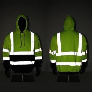 Vêtements de sport de sécurité haute visibilité, sweat-shirt à capuche de chantier extérieur haute visibilité - Product Image 4