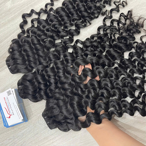 Extensions de cheveux humains bouclés vietnamiens en gros, cheveux vierges Remy, cuticules alignées, mèches bouclées, fournisseur - Product Image 4