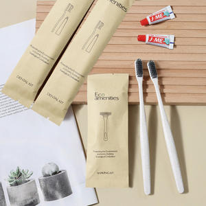 Kit personalizzato ECO Amenity Hotel paglia spazzolino da denti per Hotel a buon mercato Kit dentale - Product Image 6