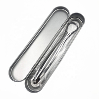 Grattoir à langue en acier inoxydable double face en forme de U avec logo et couleur personnalisés pour les soins bucco-dentaires en voyage