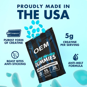 Private Label Vegan Pre allenamento Gummies 5000mg di creatina gommose monoidrato