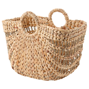 Cesta de yute Wiwin de caña de mimbre de Venta caliente, producto estándar superior hecho a mano, ovalado, Natural, biodegradable, decoración del hogar, lujo Premium - Product Image 1