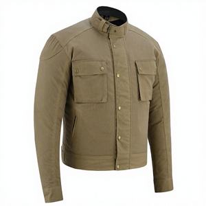 เสื้อแจ็คเก็ตผ้าแคนวาสสำหรับขี่มอเตอร์ไซค์ ทนทานต่อการเสียดสี คุณภาพสูง ราคาสุดคุ้ม ขายส่งเสื้อผ้ากีฬาบุรุษไซส์ใหญ่ รุ่นขายดี - Product Image 1