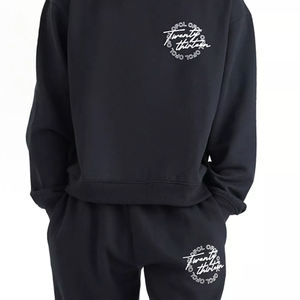 ชุดออกกำลังกายสำหรับวิ่งออกกำลังกายผ้าคอตตอนสำหรับ100% พิมพ์พัฟชุดออกกำลังกายเข้ารูปใส่โลโก้ได้ตามต้องการ - Product Image 5