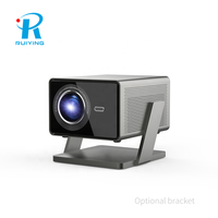 Projecteur intelligent LED HD, 1000 à 1400 ANSI LUMENS, mise au point automatique, WiFi, Bluetooth, Android, cinéma maison, projecteur portable