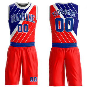 Conjunto de Uniforme de Baloncesto Sublimado Personalizado, Jersey sin Mangas con Cuello Redondo, Pantalones Cortos, Talla Grande, Transpirable, de Secado Rápido, 100% Poliéster, OEM - Product Image 3