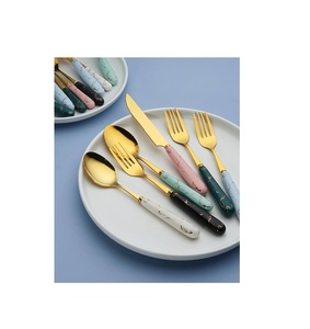 Top Design Home Kitchen Flatware Cutlery <b>Knife</b> Fork Spoon Set Resin Handle Amazing Design Silverware Set Good Finishing - Product Image 3