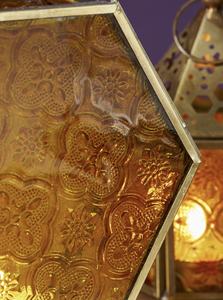 ที่ใส่เทียนชาทำจากแก้วสีสันสดใสมีกรอบทองเหลืองตกแต่งบ้านที่วางเสาโลหะเงินคริสต์มาสทำด้วยมือแบบคลาสสิก - Product Image 3