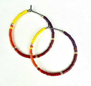 Only 2 Left and in 19 Baskets Seed Bead Earring - Native Earring - Fringe Earring - Product Image 1