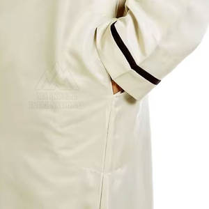Custom Logo <b>Men's</b> Jubba Dress Islamic Thobe <b>Robe</b> With Classic Fit Perfect For Summer or Formal Wear - Product Image 4
