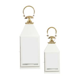 Elegante lámpara de vela de hierro antiguo blanco, candelabro votivo de nuevo diseño de moda con función perfumada, tamaños personalizados, Navidad - Product Image 5