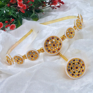 Banda para el pelo moderna hecha a mano, joyería de moda para mujer, boda, fiesta, Festival, diseñador étnico, tradicional, proveedor mayorista - Product Image 1