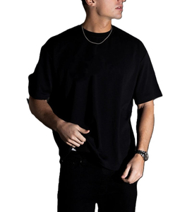 T-shirt pour hommes blanc sur mesure de haute qualité lourd 100% coton Anti-rides anneau pierre Tee 2025 - Product Image 4