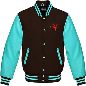 Veste universitaire personnalisée de haute qualité - Hommes Broderie 3D Vente en gros Veste universitaire en satin brodée 3D vierge - Product Image 2