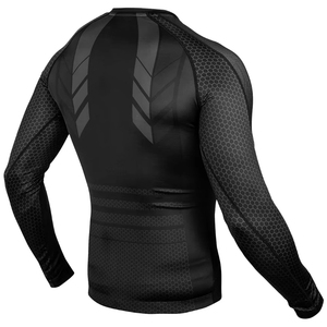 2025 respetuoso con el medio ambiente de buena calidad Material puro para hombres Rash Guard de secado rápido de manga larga Color sólido Rash Guard - Product Image 3